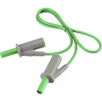 VOLTCRAFT cable de medición de seguridad altamente flexible [conector de láminas de 4 mm - conector de láminas de 4 mm] 0,5 m verde MSB-501 10 A (VC-8063525)