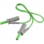 VOLTCRAFT cable de medición de seguridad altamente flexible [conector de láminas de 4 mm - conector de láminas de 4 mm] 0,5 m verde MSB-501 10 A (VC-8063525)
