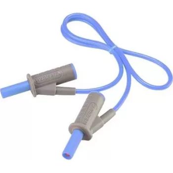 VOLTCRAFT cable de medición de seguridad altamente flexible [conector de láminas de 4 mm - conector de láminas de 4 mm] 0,5 m azul MSB-501 10 A (VC-8063410)