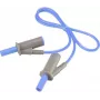 VOLTCRAFT cable de medición de seguridad altamente flexible [conector de láminas de 4 mm - conector de láminas de 4 mm] 0,5 m azul MSB-501 10 A (VC-8063410)