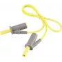 VOLTCRAFT Cable de medición de seguridad altamente flexible conector de láminas de 4 mm a conector de láminas de 4 mm 0,5 m Amarillo MSB-501 10 A VC-8063450