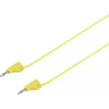 VOLTCRAFT Cable de medición altamente flexible [conector de láminas 2 mm - conector de láminas 2 mm] 0,6 m Amarillo MSB-200 2,2 A (VC-8557690)