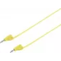 VOLTCRAFT Cable de medición altamente flexible [conector de láminas 2 mm - conector de láminas 2 mm] 0,6 m Amarillo MSB-200 2,2 A (VC-8557690)