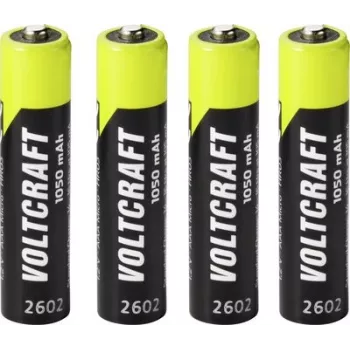 VOLTCRAFT pila Micro (AAA) NiMH 1050 mAh 1,2 V Ready to Use, pack de 4 (VC-17275425)