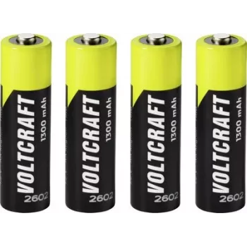 VOLTCRAFT pila Mignon AA NiMH 1300 mAh 1,2 V Ready to Use pack de 4 (VC-17275445)