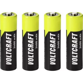 VOLTCRAFT Batería NiMH Mignon AA 2400 mAh 1,2 V Ready to Use, pack de 4 VC-17275455