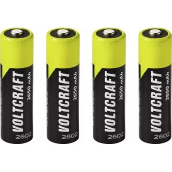VOLTCRAFT batería AA Mignon NiMH 2650 mAh 1,2 V Ready to Use, pack de 4 VC-17275465