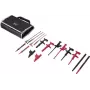 VOLTCRAFT MLSet-100 Juego de cables de medición con bananas apilables de 4 mm, pinzas de cocodrilo, puntas de prueba, tomas de 4 mm, 1,2 m, rojo/negro VC-18652745