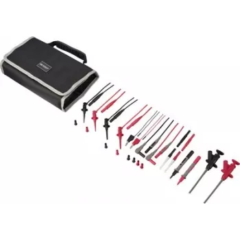 VOLTCRAFT MLSet-120 Set de cables de medición, 6 piezas, conectores banana de 4 mm, puntas de prueba, contactos de aguja de 0,64 mm, 1,2 m, rojo/negro VC-18652750