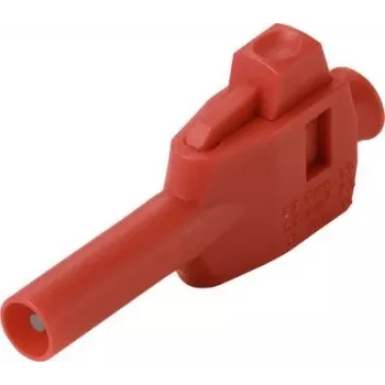 VOLTCRAFT MP-4 Conector de laboratorio con conexión de pinza, recto, pin de 4 mm, rojo, 1 ud. (VC-17195255)