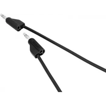 VOLTCRAFT MSB-100 negro 1m cable de medición conector macho banana de 4mm a conector macho banana de 4mm CAT III 1000V CAT IV 600V 19A VC-15443090