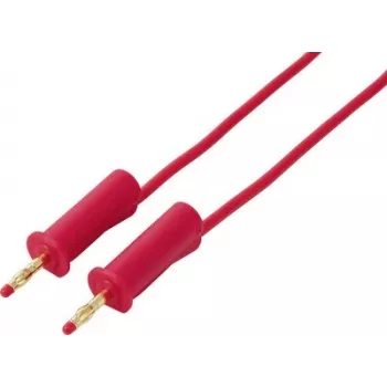 VOLTCRAFT MSB-132 Cable de medición rojo de 1m conector de 4mm a conector de 4mm 10A 1000V CAT II VC-18709980