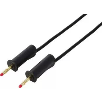 VOLTCRAFT MSB-132 cable de medición de seguridad negro de 2 m, conectores apilables de 4 mm, 32 A, 1000 V CAT III VC-18709995