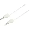 VOLTCRAFT MSB-300-5-WS cable de medición, conector macho banana de 4mm a conector macho banana de 4mm, 5m, blanco, 16A, 30VAC/60VDC, CAT I