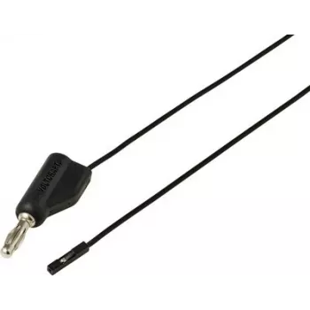 Voltcraft MSL-315 cable de medición negro, conector banana de 4 mm a conector hembra de 0,64 mm, 1 m, 1 A, 30 V AC/60 V DC VC-17182175