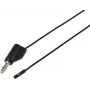 Voltcraft MSL-315 cable de medición negro, conector banana de 4 mm a conector hembra de 0,64 mm, 1 m, 1 A, 30 V AC/60 V DC VC-17182175