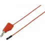 Voltcraft MSL-315 cable de medición rojo, conector macho de seguridad de 4 mm a conector hembra de seguridad de 0,64 mm, 1 m, apilable, 60 V DC, 1 A VC-17182170