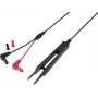 VOLTCRAFT MSL-503-2 Set de cables de medición, conector de seguridad de 4 mm a conector de seguridad de 4 mm, 39 cm, 10 A, 1000 V, CAT III/IV, Negro/Rojo, 2 cables VC-18654460