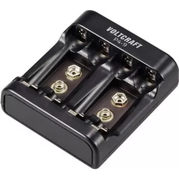 VOLTCRAFT P4-9 cargador de pilas cilíndricas para NiMH/NiCd AA, AAA, bloque de 9V VC-14936385