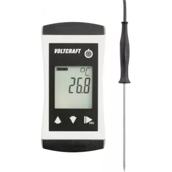 VOLTCRAFT PTM 100 + TPT-203 termómetro con sonda Pt1000, -200 a +450 °C, IP65