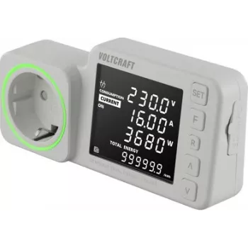 VOLTCRAFT SEM5000 DUAL Medidor de consumo eléctrico con registrador de datos, previsión de costes, alarma VC-14516985