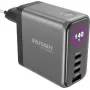 VOLTCRAFT UC-140W01 Cargador de pared GaN USB-C PD de 140 W con 3x USB-C y 1x USB-A, negro VC-17776050