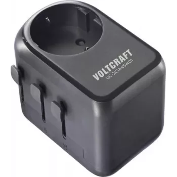 VOLTCRAFT UC-2C1A45W01 adaptador de carga de viaje 45W con 2x USB-C PD, 1x USB-A QC, enchufe EU/UK/China - negro VC-17792635