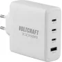 VOLTCRAFT UC-3C1A140W01 Cargador USB GaN 140W PD 3.1, 3x USB-C, 1x USB-A, blanco
