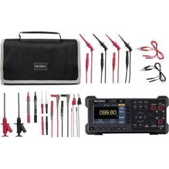 VOLTCRAFT VC-11015335+VC-18652750+VC-11732520 multímetro digital True RMS con registrador de datos, OLED, CAT III 1000V/CAT IV 600V