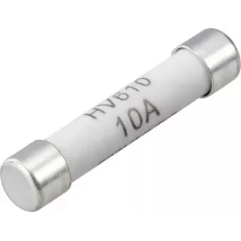 VOLTCRAFT VC-14933145 Fusible para multímetro, 10 A, 600 V AC/DC, rápido, 6,35 x 31,8 mm, pack de 100