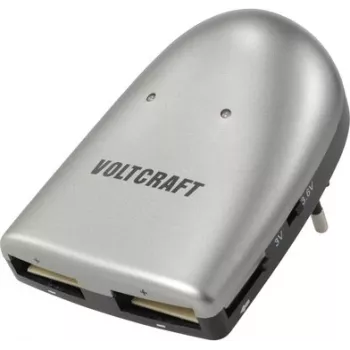 VOLTCRAFT VC-15228900 cargador de pilas de botón Li-Ion, 2 compartimentos, 3/3,6 V, protección contra sobrecarga