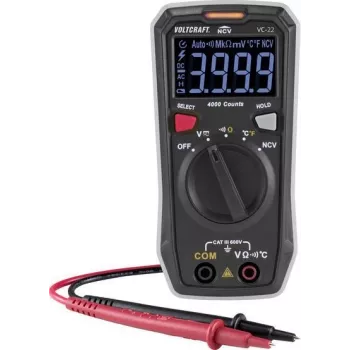 VOLTCRAFT VC-22 Multímetro digital CAT III 600 V, 4000 Counts VC-11899610