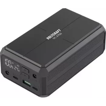 VOLTCRAFT VC-2700 powerbank 27000 mAh USB PD 3.0, USB PD 2.0, PPS, carga rápida Li-Ion negro, carga y descarga simultáneas, indicador de estado (VC-18192885)