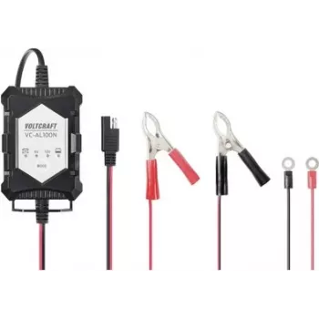 VOLTCRAFT VC-AL100N VC-13188600 Cargador de batería automático 6V/12V 1A para plomo-ácido, AGM, gel, LiFePO4