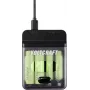 Voltcraft VC-BC4-PB1 cargador de batería NiMH 2 en 1 y powerbank para 4x AA/AAA, 500mA, entrada USB-C, salida USB-A, negro