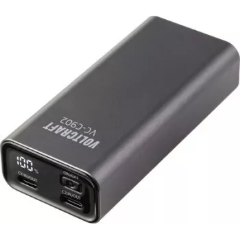 VOLTCRAFT VC-C902 powerbank 10000 mAh USB PD 3.0 Li-Ion gris (mate) con indicador de estado VC-17366785