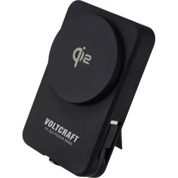 VOLTCRAFT VC-Qi2 PD20W 8000 batería externa 8000 mAh carga rápida LiPo USB-C negra con indicador de estado (VC-15346515)