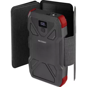 VOLTCRAFT VC-SPB-20.000 Batería externa solar 20000 mAh con panel solar de 1,5 W, salida 3 A, IP65, Negro VC-14456835