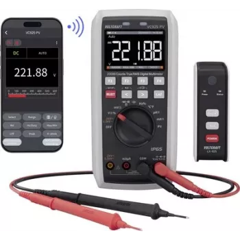 VOLTCRAFT VC925 PV multímetro digital solar True RMS 20000 cuentas IP65 CAT III 1500V CAT IV 1000V Bluetooth VC-15361740