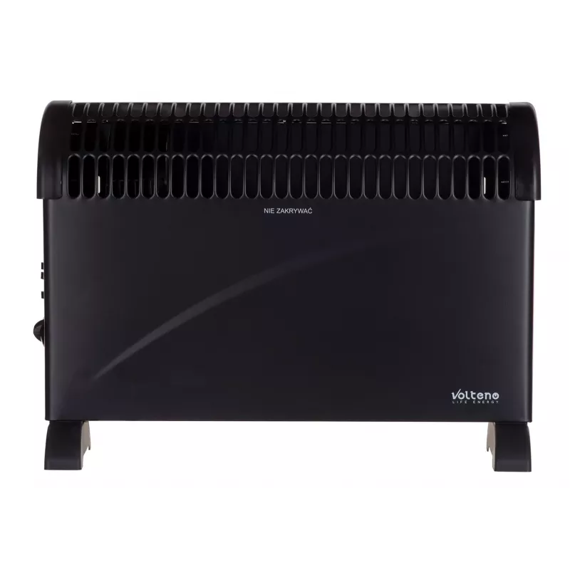 Volteno VO2783 Calefactor de convección 2000W - Calentamiento rápido, termostato regulable, protección contra sobrecalentamiento, de pie, blanco