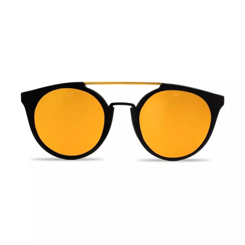 VUARNET VL1602 Gafas de sol cat eye de mujer - Montura de acetato negra, cristal mineral gris, protección UV400 - 56/20/143 mm