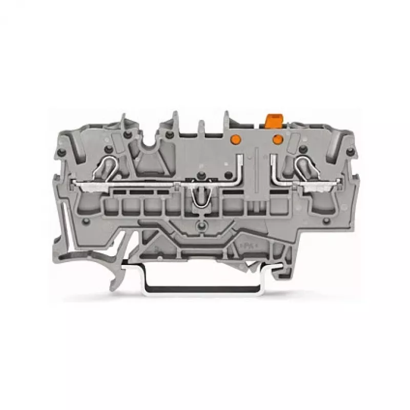 WAGO 2002-1671 Borne de seccionamiento y prueba de 2 conductores con Push-in CAGE CLAMP, gris