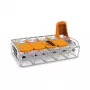 Conector de palanca WAGO 221-615 de 5 conductores, borne de conexión compacto, 450 V, 32 A, transparente/naranja