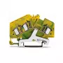 WAGO 281-637 borne de conductor de protección 3 conductores, 4 mm², verde-amarillo