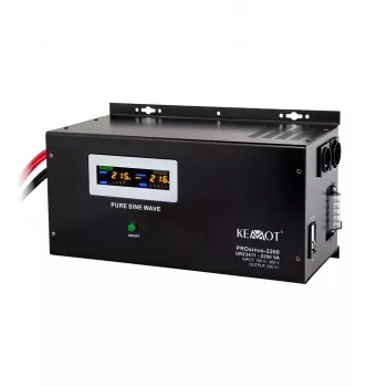 Sistema de alimentación ininterrumpida de pared KEMOT PROsinus-2200 Convertidor de onda sinusoidal pura con función de carga 12V 230V 2200VA/1600W
