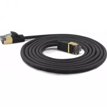 Wantec Cable de parcheo SSTP CAT7 conector macho CAT6a d=4mm 20,00m Negro