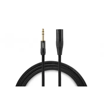 Cable de audio Warm Audio Premier Series conector XLR macho a jack TRS 6,35mm, 0,9m, Negro