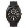 WATCHPEOPLE mujer 700994 reloj analógico de cuarzo 45mm esfera negra correa de piel