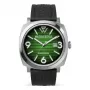 WATCHPEOPLE mujer reloj analógico de cuarzo 700987 - 45mm esfera negra correa de piel sintética