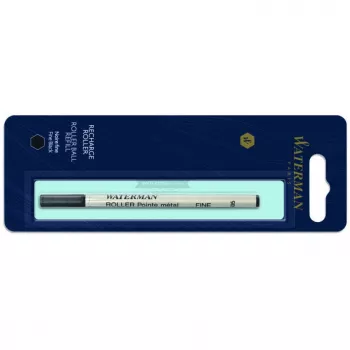 Waterman recambio de rollerball negro fino – 1 blíster